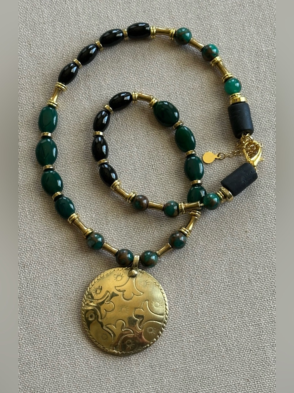 22-1/2 inch Onyx bead necklace NWOT - Picture 10 of 13